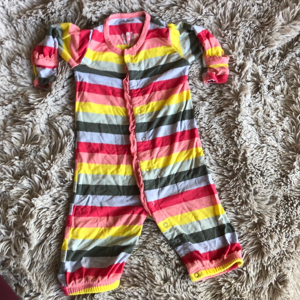 Striped Kickee Pants convertible gown/romper